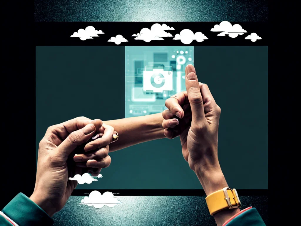 Handshake between traditional banking and digital fintech symbolizing Capital One and Brex partnership