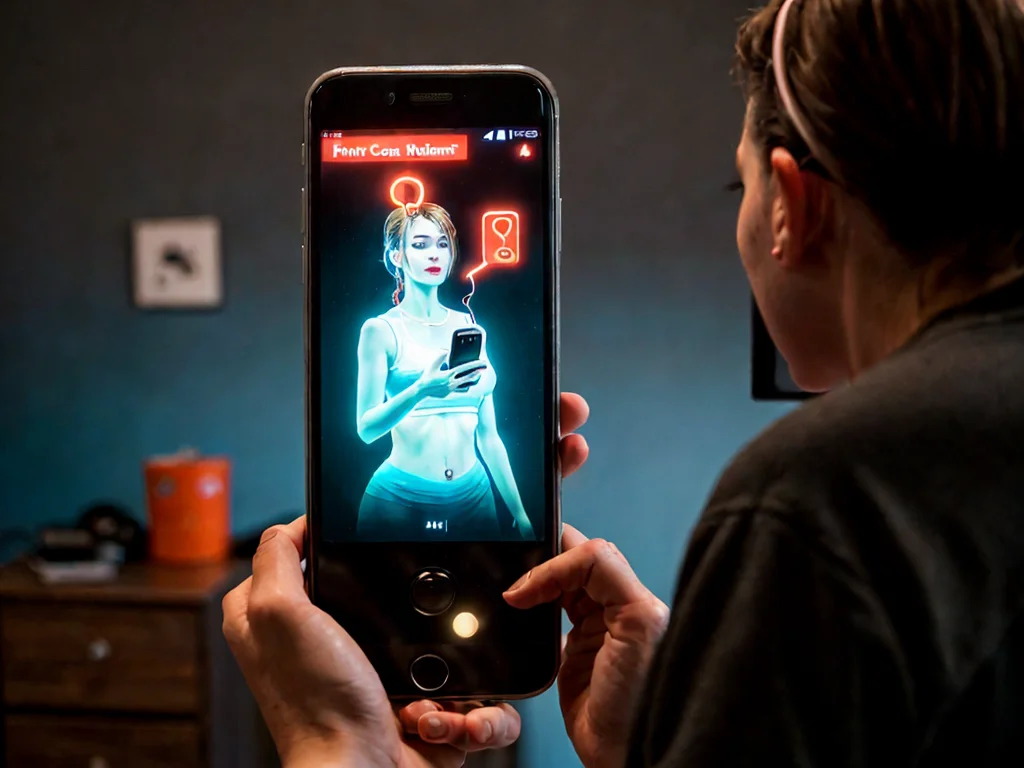 Cinematic concept of LLM integration with smartphone sensor data for adaptive apps
