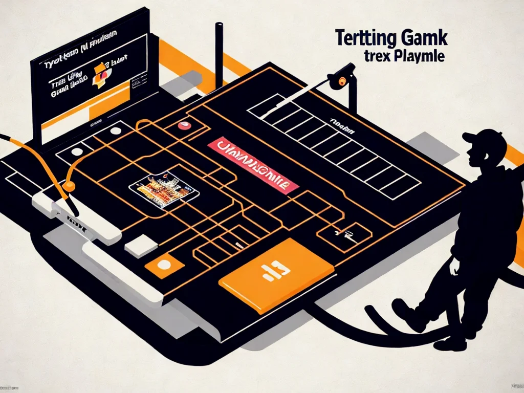 Infographic of prompt-to-game workflow with AI processing stages